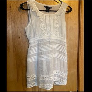 White sheer/lace tank